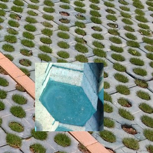 深圳餐厅使用水泥镂空挡土砖装修如何深圳订购的草地砌筑砖