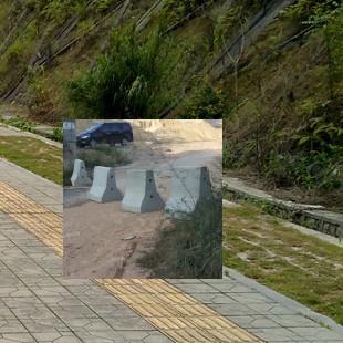 深圳建设路工业园汽车分隔防撞栏道路设施深圳市水泥围栏水泥砖
