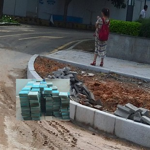 深圳华航铺设工程混凝土砖深圳橙色混凝土砖铺后作用如何