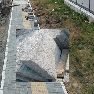 深圳金沙小方格水泥网格砖施工方法深圳绿化树池压条制作场