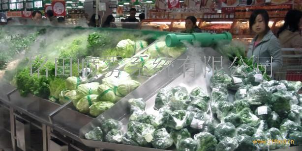 广州设计安装超市蔬菜专用加湿器，超市果菜保鲜机厂家