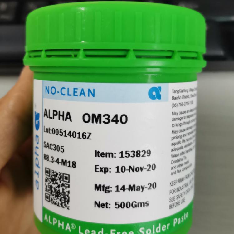 ALPHA  OM340锡膏具有细间距可重复性的印刷能力