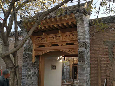 银川中式庭院牌楼门设计图