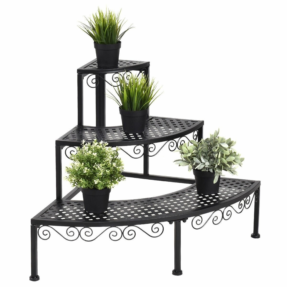 A corner plant stand