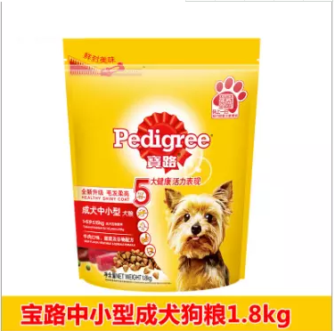 宝路狗粮 中小型犬成犬粮1.8kg