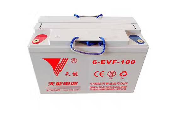 天能四轮巡逻车洗地车牵引动力蓄电池6evf电瓶12V100A