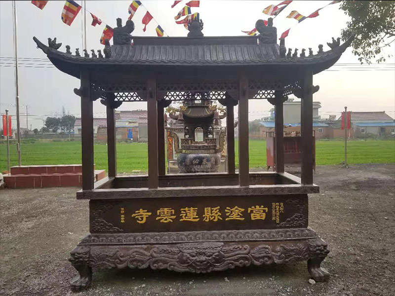 铸铁仿古香炉禅寺庙长方铁香炉制作