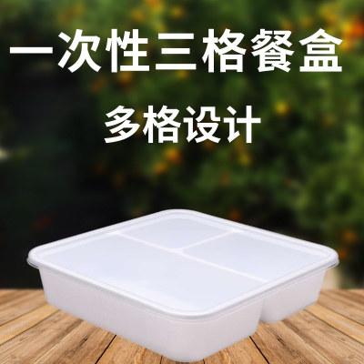 厂家直销一次性饭盒|一次性三格打包饭盒|分格设计餐盒