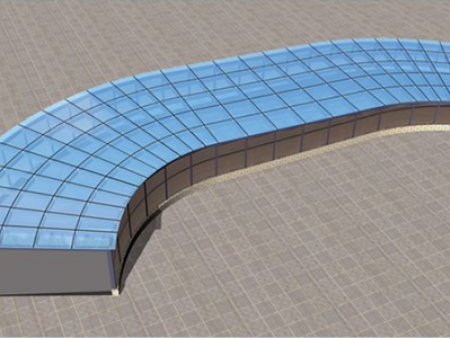 内蒙古车库入口玻璃雨棚供应商,车库玻璃入口安装