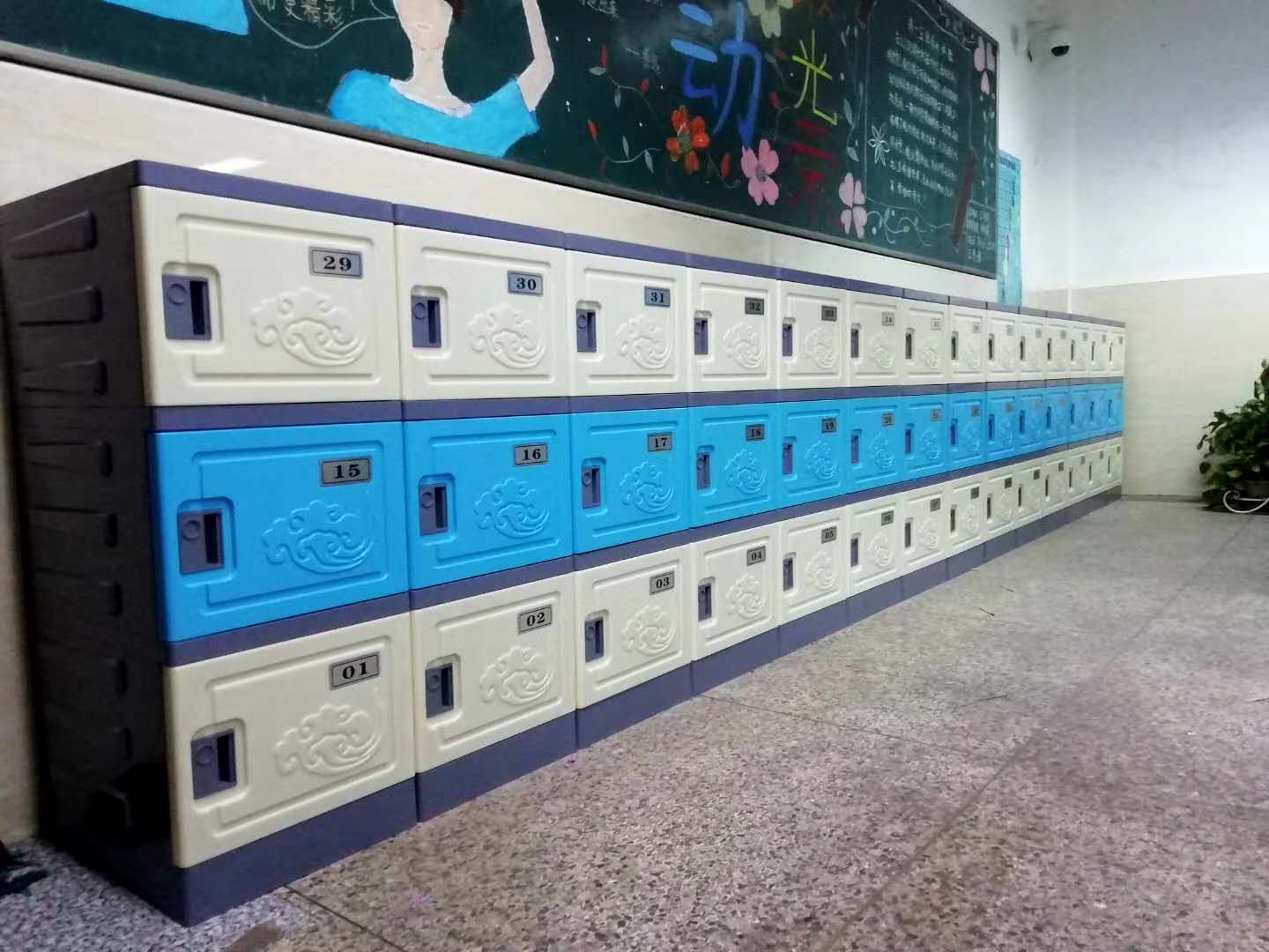西宁幼儿园塑料书包柜供应