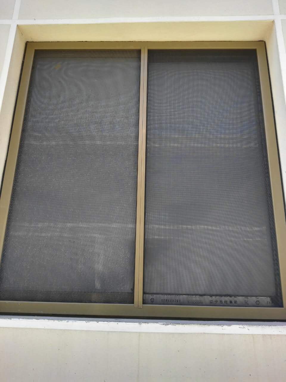 安次板式防盗纱窗测量安装