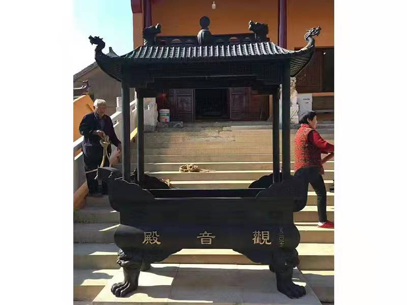 重庆寺院长方形香炉定做