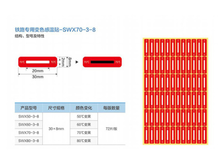 铁路专用变色感温贴