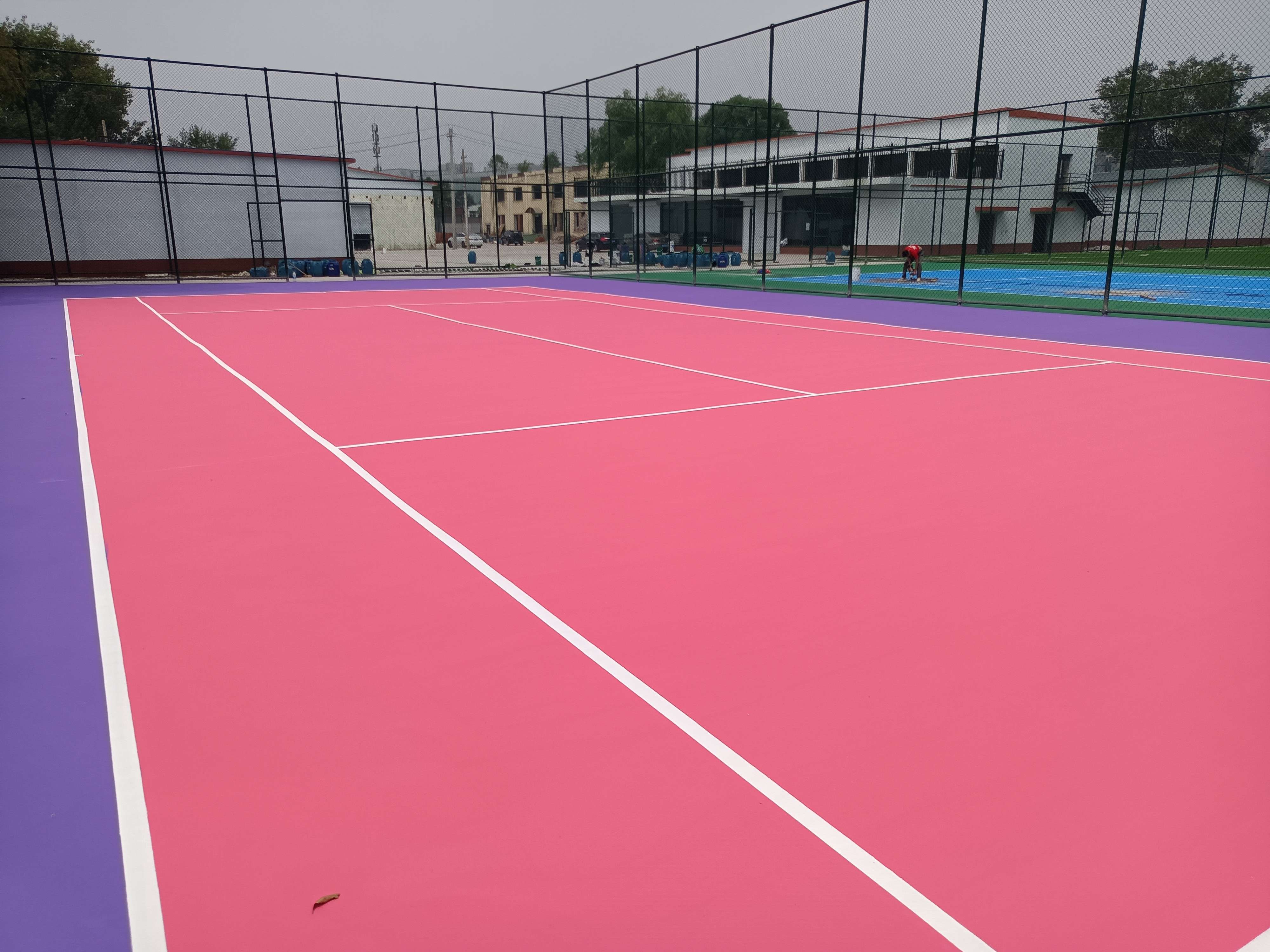 上海篮球场地面硅PU制作