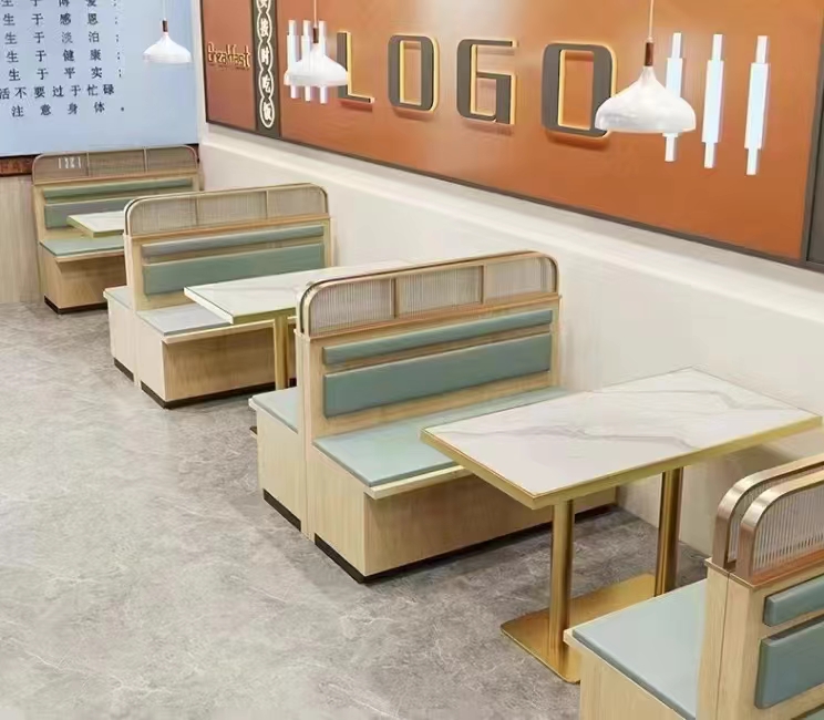 泉州快餐店桌椅沙发免费设计