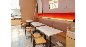 莆田快餐厅餐桌椅专业设计
